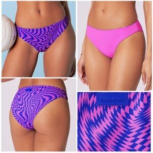 Fabletics Reversible Print Swim Bikini Bottom in size L